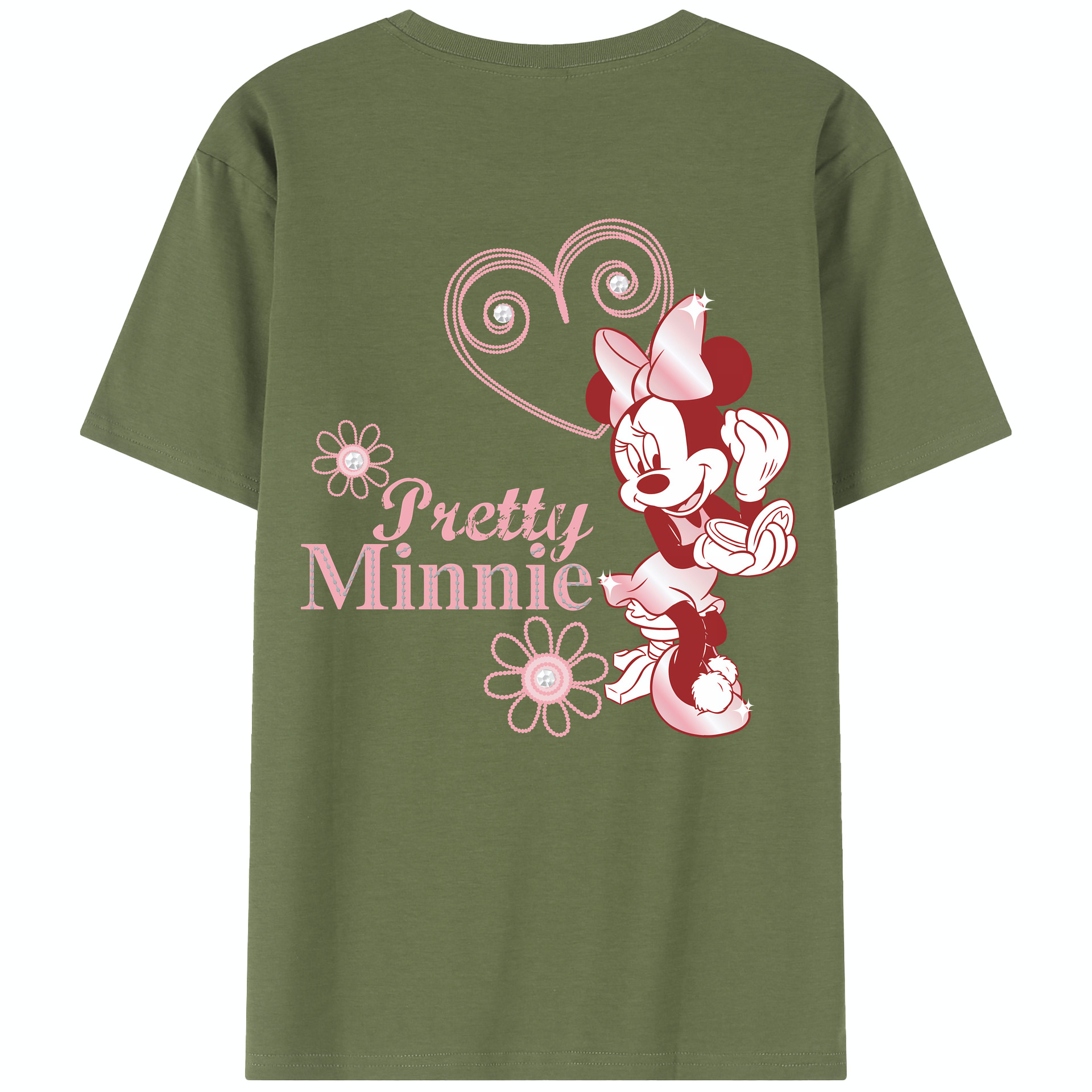 （画像用） ミッキーマウス Mickey Mouse 綿100％半袖Tシャツ（背面プリント）